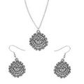 Flower of the Month Pendant & Earring Gift Set - January / Carnation